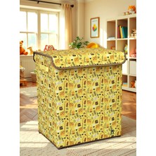 Stay Gıraffe Büyük Boy Kapaklı Kirli Çamaşır Oyuncak Düzenleyici Saklama Kutusu Sepeti 40 x 50 x 30