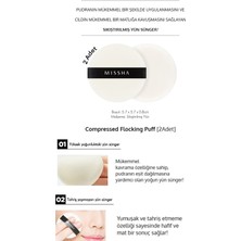 MISSHA Pudra Uygulaması İçin  Makyaj Süngeri (Yuvarlak) Compressed Flocking Puff 2 Adet