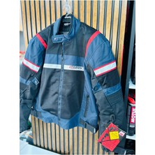 Prosev 027 Rature 4 Mevsim Korumalı Motosiklet Montu (Lacivert-Siyah)