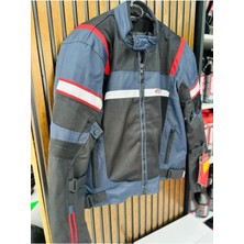 Prosev 027 Rature 4 Mevsim Korumalı Motosiklet Montu (Lacivert-Siyah)