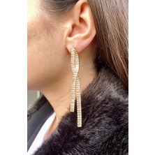 Blue GOLD14K Su Yolu Tasarım Küpe