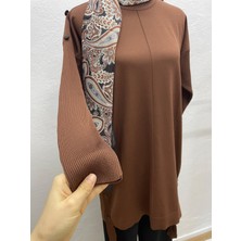 Moda Düğme Detaylı Soğuk Iplik Triko Tunik