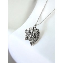 Alaja Silver Kızılderili Parlak Unisex Tasarım 925 Ayar Gümüş Kolye