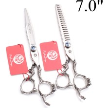 Mingming Shop Z9006 Lan C 7.5n Stili C Salon Kuaförlük Veya Tg Ors Düz Makaslar Insan Saçı Veya Pet Makasları Z9006 (Yurt Dışından)