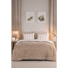 Comfort Set Yeni Nesil Wellsoft Yorganlı 2 Parça Tek Kişilik Soft Line Bej