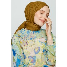 Valor Scarf Bloom Desen Şal - Pas Yeşili