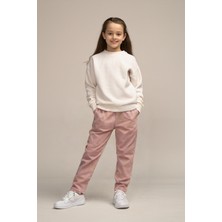 Trend Bebe Butik Kız Çocuk Düz Paça Cepli Rahat Kesim Pembe Pantolon