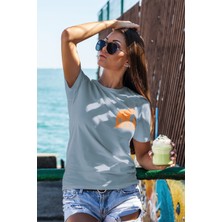 Zestia Unisex T-Shirt, Bear Beer Tasarım Baskılı, Regular,  Pamuk, Royal Mavi T-Shirt NO:00207