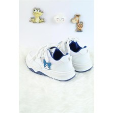 Moda Lime Unisex Çocuk Spor Ayakkabı Kuromi Spor Ayakkabı Özel Tasarım Bağçıklı ve Cırtlı Çocuk Sneaker Spor
