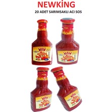 New King Sarımsaklı Acı Sos 333 gr Hot Sauce (Sipariş Verin, Sofralarınıza Lezzet Gelsin) 20 Adet