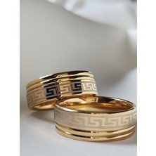 Zülisch Çelik Yüzük Alyans Gold 8 mm