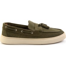 Haki Süet Hakiki Deri Erkek Casual Ayakkabı E01863815002