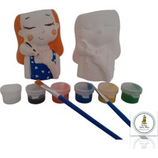 2 Adet Kız Sukulent Saksı-Boyama-Hobi-Aile Etkinlik-Okul Öncesi-Hediye-Çiçek2