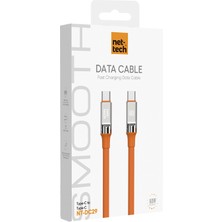 Nettech NT-DC29 60W Plastik 100 cm Type-C To Type-C Şarj ve Data Kablosu