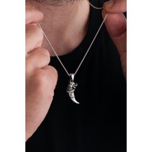 TMT Silver Gümüş Ejderha Dişi Dragon Erkek Kolye