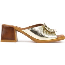 Ziya Kadın  Deri Topuklu Terlik 151992Z19008 Altın