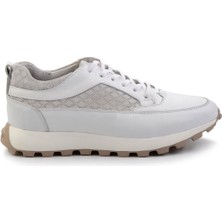Bambi Beyaz Deri Erkek Sneaker E01034222403
