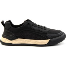 Bambi Siyah  Deri Erkek Sneaker E01185510603