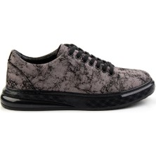 Bambi Gümüş Deri Erkek Sneaker E01081010203