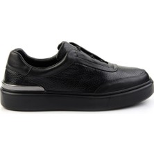 Siyah Napa Hakiki Deri Erkek Sneaker E01347029043