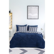 Comfort Set Yeni Nesil Wellsoft Yorganlı 2 Parça Tek Kişilik Soft Line Lacivert