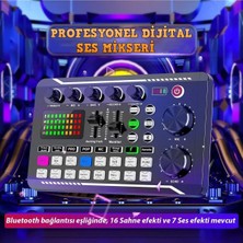 ETABEL Stüdyo Ses Mikseri Şarjlı  Bluetooth Dj Canlı Yayın Kondenser Mikrofon Bağlantısı F998