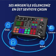 ETABEL Stüdyo Ses Mikseri Şarjlı  Bluetooth Dj Canlı Yayın Kondenser Mikrofon Bağlantısı F998