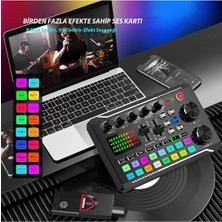 ETABEL Stüdyo Ses Mikseri Şarjlı  Bluetooth Dj Canlı Yayın Kondenser Mikrofon Bağlantısı F998