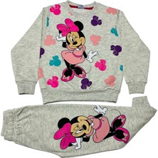 Kız Çocuk Iki Iplik Şardonlu Minnie Mouse Desenli Eşofman Takımı