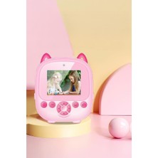 Torima Cmr-21 Pembe Dijital Video Kayıt Fotoğraf Çocuk Kamerası Termal Resim Kağıt Baskılı Yazıcı