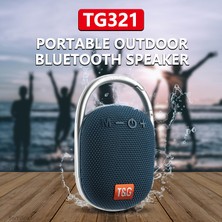 TG-321 Su Geçirmez Taşınabilir Fm Radyo Sd Kart USB Destekli 500MAH 5W Baslı LED Işıklı Bluetooth Hoperlör