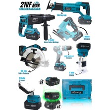 Retools Profesyonel 7li Set (Daire Testere 185 mm + Tilki Kuyruğu + 6 mm Freze + Işık)