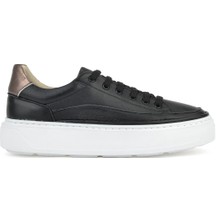 Ziya, Kadın Hakiki Deri Sneaker 1511035Z6200 Siyah
