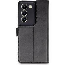  Vivo V30 Lite 4g Kılıf Cüzdanlı Kapaklı Kılıf - Siyah