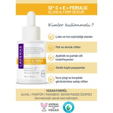 Aydınlatıcı 12% Vitamin C E Ferulic Hyaluronic Ton Eşitleyici Vegan Cilt Serumu 2'li Paket