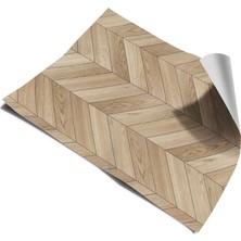 Biga İmaj Yer Kaplama Folyosu Kendinden Yapışkanlı Laminasyonlu Balıksırtı Ahşap Parke Desen 60 cm  x 100 cm