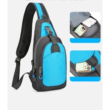 Lıcorıce Ilkbahar ve Yaz Yeni Erkek Çok Fonksiyonlu Göğüs Çantası Bisiklet Göğüs Çantası Açık Omuz Crossbody Göğüs Çantası Spor Cep Telefonu Çantası (Yurt Dışından)