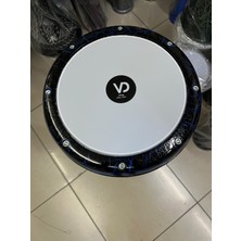 Vatan Alüminyum Döküm Mavi-Siyah Çatlak Desenli Darbuka/çömlek Kod 5627