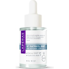 Laperas 10% Peptide Matrixyl 3000® 1% Hyaluronic Acid  Nemlendirici Vegan Peptit Serum 2'li Paket