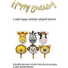 Safari Desenli Doğum Günü Konsepti Parti Kutlama Doğum Günü Konsepti