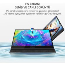 Ezcool Lıte E15 15,6’’ 60HZ Fhd Portable Taşınabilir Monitör (Sıfır Ölü Piksel Garantili)