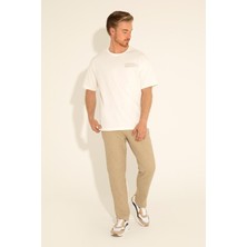 U.S. Polo Assn. Erkek Ekru Bisiklet Yaka T-Shirt