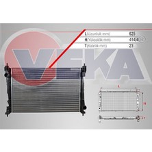 VEKA-16-1816 - Su Radyatoru Mekanık Fıat Doblo (152,263) 1.3 Mjt M-T 2010-