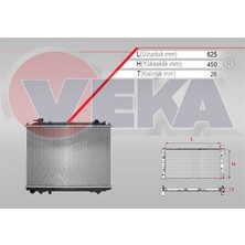 VEKA-16-1904B - Su Radyatoru Brazıng Ford Ranger 2.5 D M-T Ac+/- 1999-2002