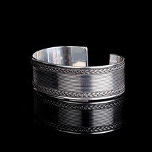 Takı925 925 Ayar Gümüş Erkek Kelepçe Bileklik Modeli