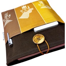 Kitap Kılıfı / Kitap Çantası , Afrikalı Kadın (Üçlü)