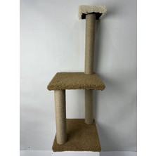 Peluş Dokulu Yumuşacık 86 cm İki Katlı Mega Boy Kedi Tırmalama Tahtası Soft Sevilen Renkler