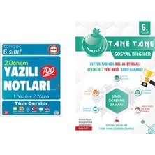 Tonguç Akademi 6. Sınıf Yazılı Notları 2. Dönem 1 ve 2. Yazılı ve Nartest Yayınları 6. Sınıf Sosyal Bilgiler Yeşil Defter Tadında Tane Tane