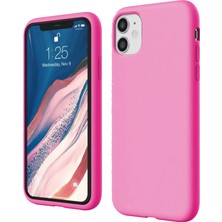 Piyasa Sepeti Apple iPhone 11 İnce Mat Silikon Kılıf Pembe