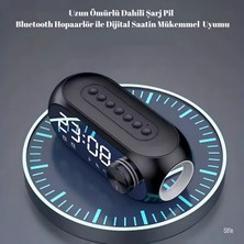 Dijital Çalar Saat S8 Rgb LED Işıklı Bluetooth Bas Hoparlör Mp3 Fm Radyo Hd LED Ekran Çok Fonksiyonlu Speaker